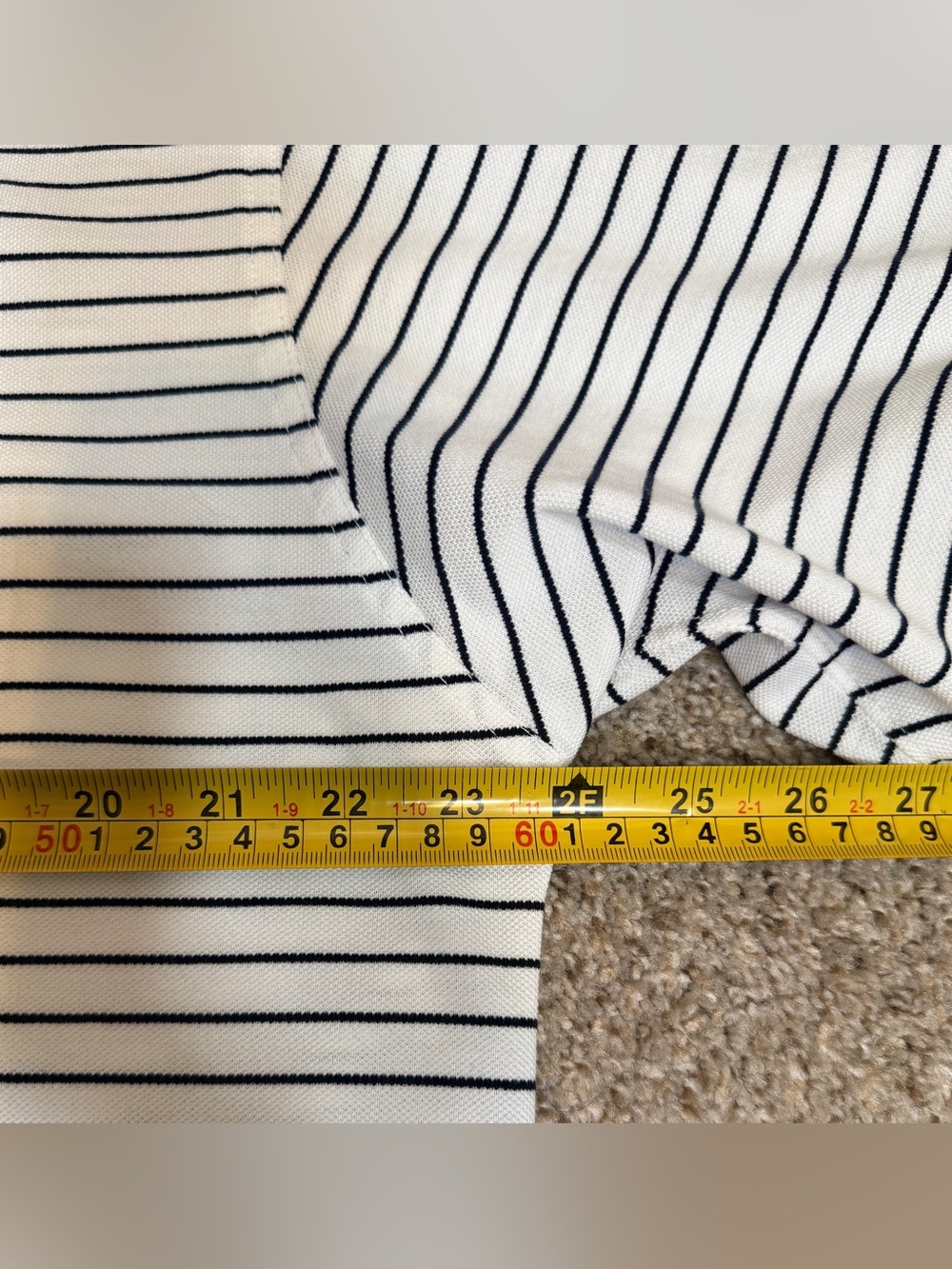 Vintage Old Marsh Golf Club Polo Shirt White Black Stripe Robert Bryan Size L - Picture 13 of 15